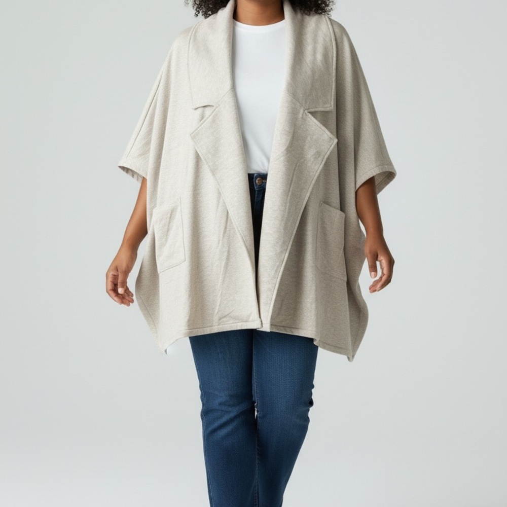 Elegant Cream Women's Poncho